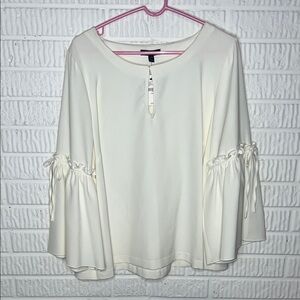 Lane Bryant Ivory Bell sleeve Blouse New With tags